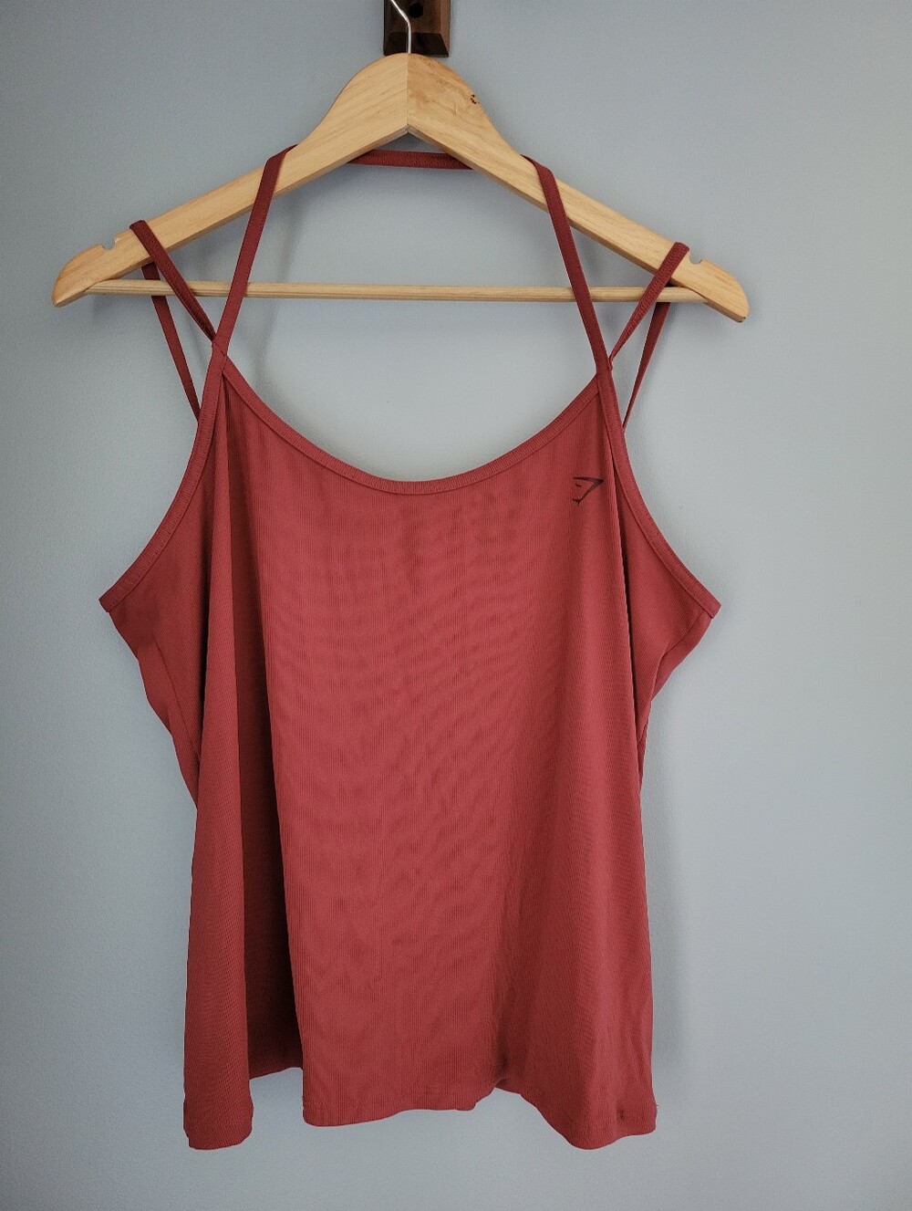 Gymshark Womens Elevate Strappy Tank Size L Rust Red